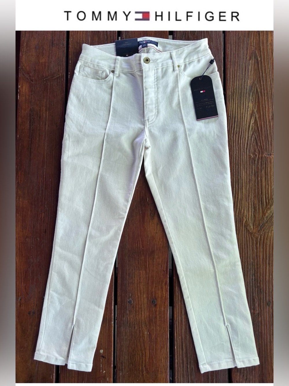 NWT Tommy Hilfiger Tribeca Skinny Capri Casual Jeans White 4